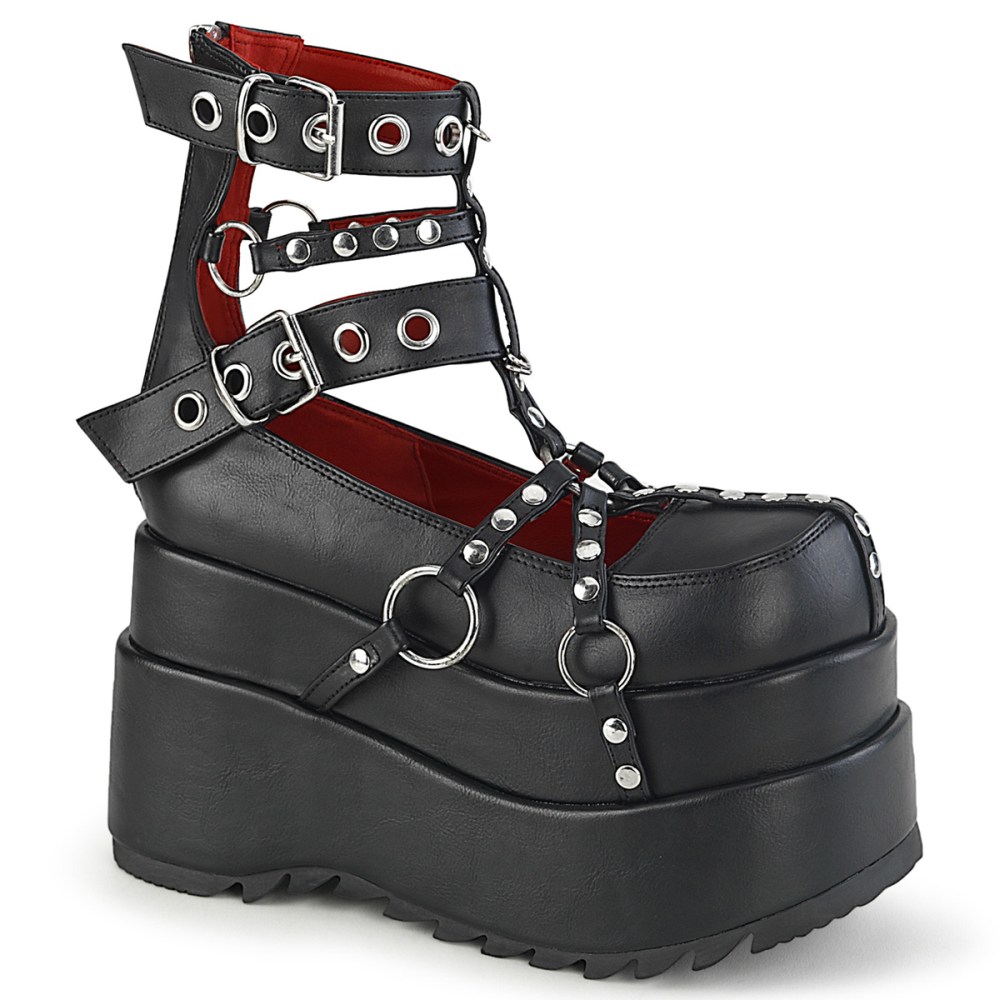 DemoniaCult - BEAR-28 Plateausandalen - Schwarz